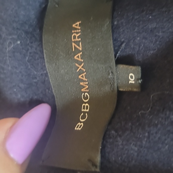 Bcbg max azria navy blue wool cashmere coat sz 10 - Picture 2 of 11